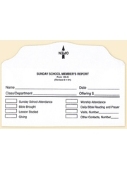 SUNDAY SCHOOL MEMBER'S REPORT Bill Size