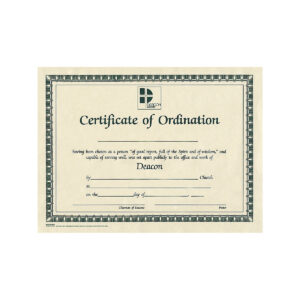 Certificate of Ordination for Deacon (Parchment)