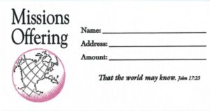 Missions Offering Envelope (John 17:23 KJV, Bill size)