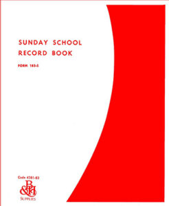 SUNDAY SCHOOL RECORD BOOK