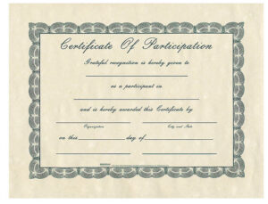 CERTIFICATE OF PARTICIPATION
