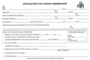 Application for Church Membership Form ACM-5 100pk