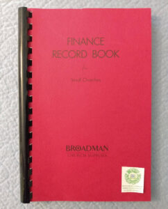 FINANCE RECORD BOOK FOR SMALL CHURCHES