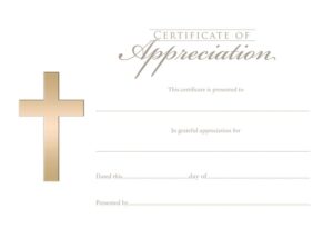 Certificate of Appreciation (Gold Foil Embossing, Small)