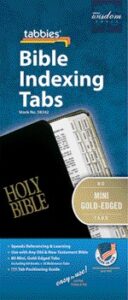 Tabbies, Bible Indexing Tabs, Mini Gold-edged tabs