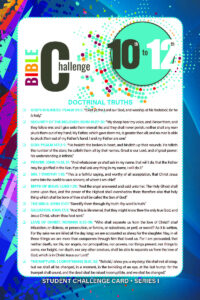 Bible Challenge, 10th-12th Grade Challenge Cards, Series I