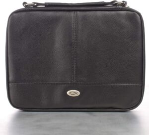 Bible Cover, Zippered Organizer, Faux Leather, Black