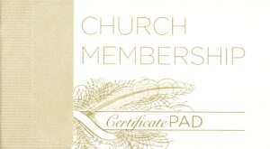 New Church Member Membership Certificate
