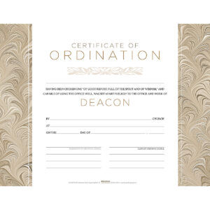 Certificate of Ordination Deacon (Parchment)