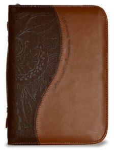 Call To Me and I Will Answer You, Jeremiah 33:3 Leather Bible Cover, Chocolate and Brown, Large
