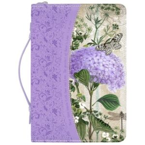 Bible Cover, Hydrangea, Purple, Large