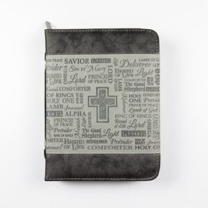 BIBLE COVER, BLACK AND GRAY XXL