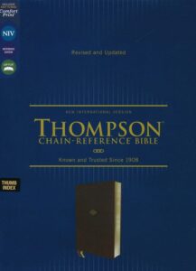 NIV, Thompson Chain Reference Bible, Leathersoft, Brown, Indexed