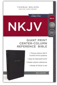 NKJV, Reference Bible, Leatherflex, Black, Giant Print