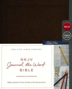NKJV, Journal the Word Bible, Bonded Leather, Brown