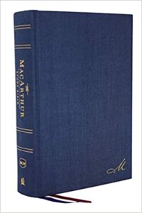 NKJV, MacArthur Study Bible, Cloth Over Board, Navy Blue