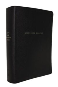 NET, Love God Greatly Bible, Genuine Leather, Black, Indexed