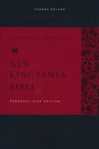 NKJV, Reference Bible Personal Size, Genuine Leather, Black