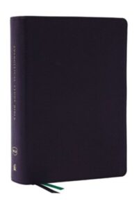 NKJV, Evangelical Study Bible, Genuine Leather, Black, Indexed