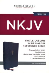 NKJV, Single Column, Wide Margin Reference Bible, Comfort Print