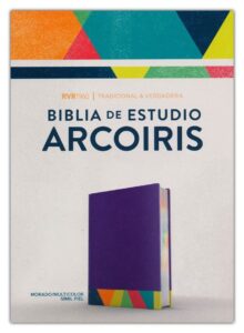RVR 1960, Rainbow Study Bible, Imitation Leather, Purple and Multicolor, Spanish