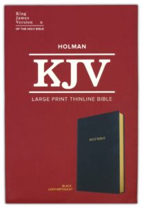 KJV, Ultrathin Reference Bible, Imitation Leather, Black, Large Print