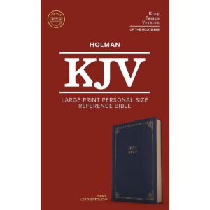 KJV, Personal Size Reference Bible, Imitation Leather, Navy, Large Print