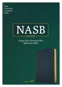 NASB, Personal Size Reference Bible, Genuine Leather, Black, Large Print