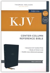 KJV, Reference Center Column Bible, Imitation Leather, Black