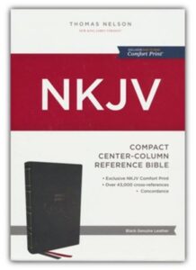 NKJV, Center Column, Compact Reference Bible, Gen Lea, Blk