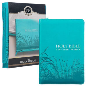 KJV, Holy Bible, Imitation Leather, Turquoise, Zippered, Indexed