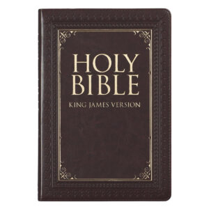 KJV, Large Print, Thinline, Dark Brown Faux Leather, with Thumb Index