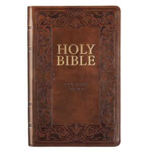 KJV, Gift Edition Bible, Imitation Leather, Brown, Indexed