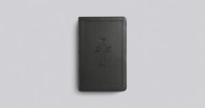 ESV, Value Thinline Bible, Imitation Leather, Charcoal with Celtic Cross Design