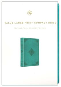 ESV, Value Compact Bible, Imitation Leather, Teal Ornament Design