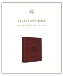 ESV, Journaling Bible, Imi Lea, TruTone, Brown Mosaic Cross Design