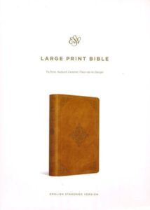 ESV, Bible, Imitation Leather, Nubuck Caramel, Large Print