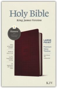 KJV, Premium Value Tinline Bible, Filament Enabled, Leatherlike, Dark Brown