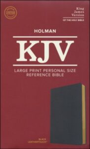 KJV, Personal Size Reference Bible, Imitation Leather, Black, Large Print