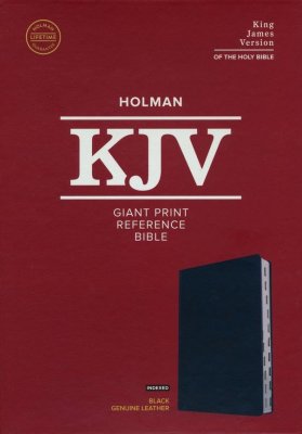 KJV, Reference Bible, Genuine Leather, Black, Giant Print, Indexed