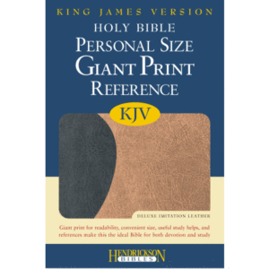 KJV, Personal Size Giant Print Reference Bible, Black on Tan, Flexisoft