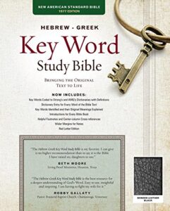 NASB, Hebrew-Greek Key Word Study Bible, Bonded Leather, Black, Indexed