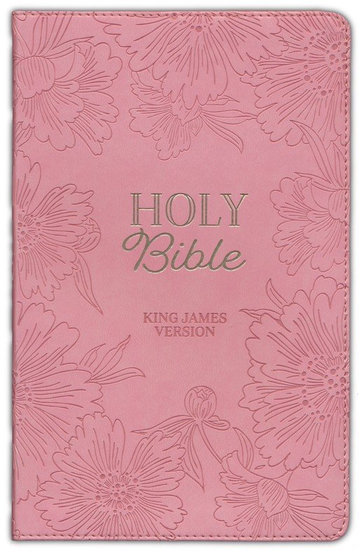 KJV, Gift Edition Holy Bible, Imitation Leather, Pink Floral - Image 2