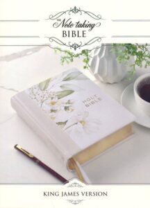 KJV, Note Taking Holy Bible, Hardcover, Feather Gray Floral Printed