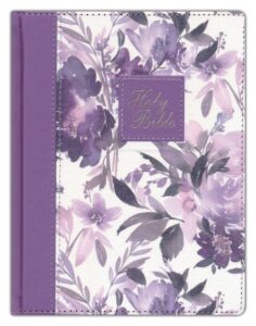 KJV, Note Taking Holy Bible, Faux Leather, Hardcover, Purple Floral