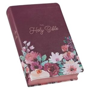 KJV, Holy Bible, Imitation Leather, Purple Floral, Giant Print