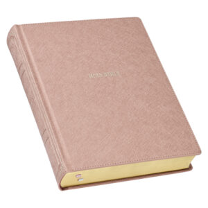 KJV, Note Taking Holy Bible, Faux Leather, Hardcover, Pink, Large Print