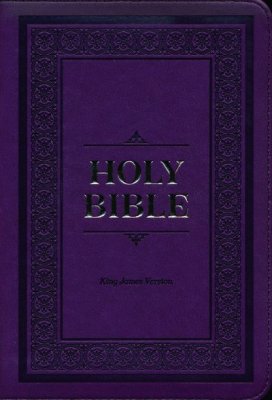 KJV, Compact Holy Bible, Faux Leather, Purple, Zippered - Image 2