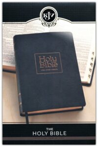 KJV, Thinline Holy Bible, Faux Leather, Black, Large Print, Red Letter