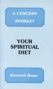 YOUR SPIRITUAL DIET by Kenneth Bazar